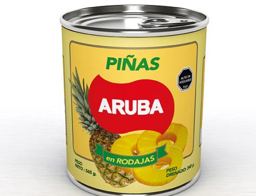 Desarrollo de Mock UP en 3D Productos Aruba (Conservas-Fruta)